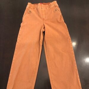 SPANX Womens Size Small Rust Stretch Twill Wide Leg Pull On Pant
